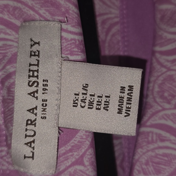 Laura Ashley Light Pink Patterned Mini Skirt - Picture 2 of 4